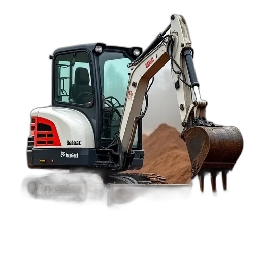furniture, bobcat, mini, excavating transparent PNG cut-out