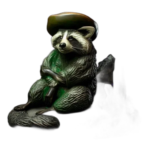 staff, animal, hat, creature, concept art, 3d render, fantasy art, photorealistic transparent PNG cut-out