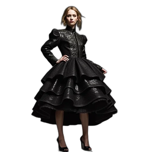 dress, jacket, concept art, 3d render, photorealistic, dark, fall, 2012 transparent PNG cut-out