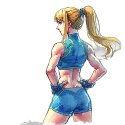 dress, watercolor, concept art, pixel art, anime, blue, green, colorful transparent PNG cut-out