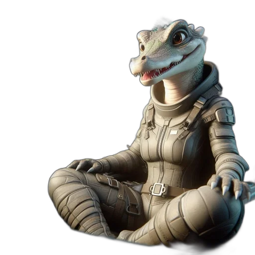 dragon, jacket, creature, animal, 3d render, concept art, photorealistic, fantasy art transparent PNG cut-out