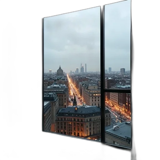 building, photorealistic, 3d render, cityscape, view, window, clear, buildings transparent PNG cut-out