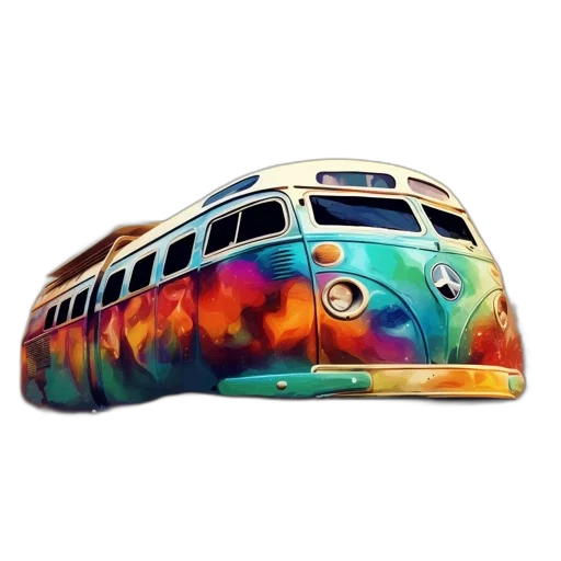 car, photorealistic, concept art, 3d render, watercolor, eccentrically, colored, volkswagen transparent PNG cut-out