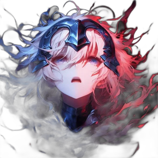 mask, crown, face, hair, anime, concept art, pixel art, fantasy art transparent PNG cut-out