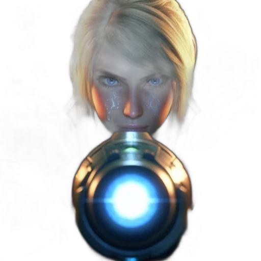 face, robot, staff, mask, concept art, fantasy art, photorealistic, 3d render transparent PNG cut-out