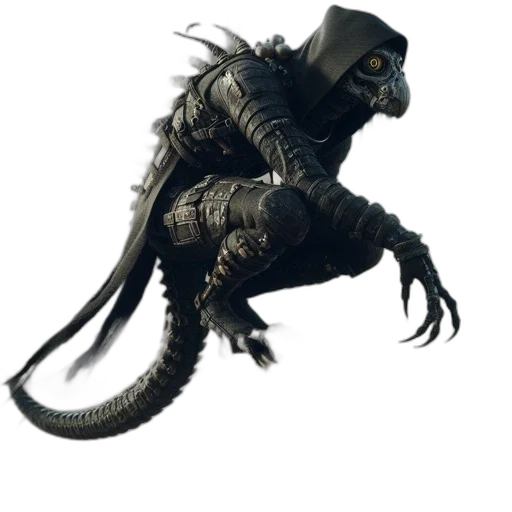 creature, dragon, animal, mask, concept art, fantasy art, 3d render, cyberpunk transparent PNG cut-out