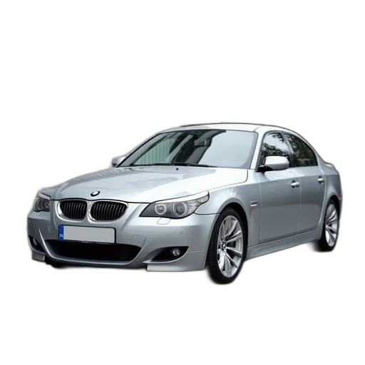 car, 3d render, photorealistic, silver, bmw, parked, paved, surface transparent PNG cut-out