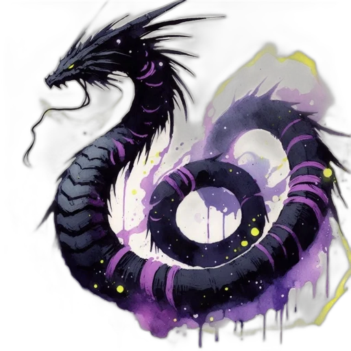 dragon, creature, fantasy art, concept art, pixel art, watercolor, dark, monochrome transparent PNG cut-out