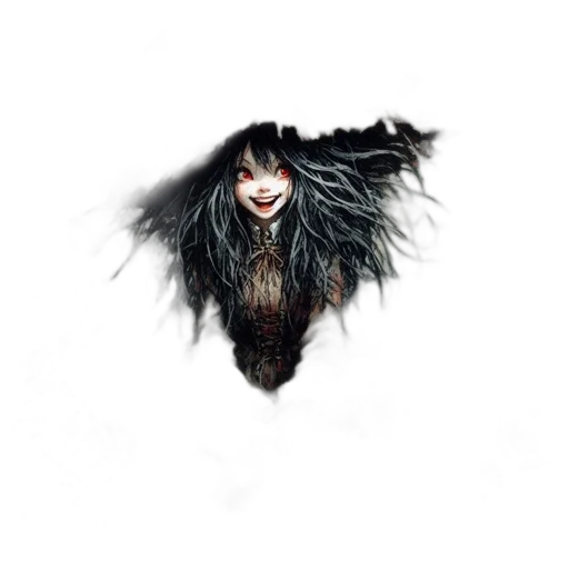 hair, creature, mask, face, concept art, fantasy art, comic book art, photorealistic transparent PNG cut-out