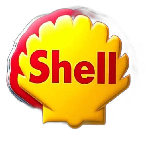 stylized, illustration, yellow, red, shell, logo, three-dimensional, effect transparent PNG cut-out