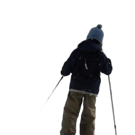 staff, jacket, hat, umbrella, snow, fog, person, skiing transparent PNG cut-out