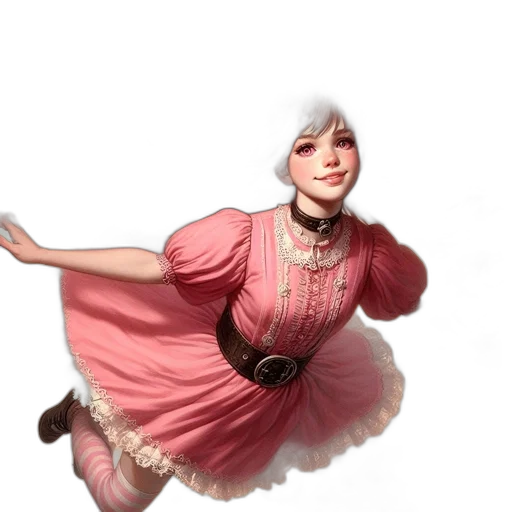 dress, staff, robot, face, 3d render, concept art, fantasy art, photorealistic transparent PNG cut-out