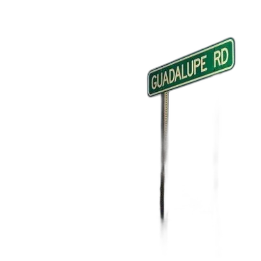 furniture, 3d render, photorealistic, busy, intersection, sign, guadalupe, road transparent PNG cut-out