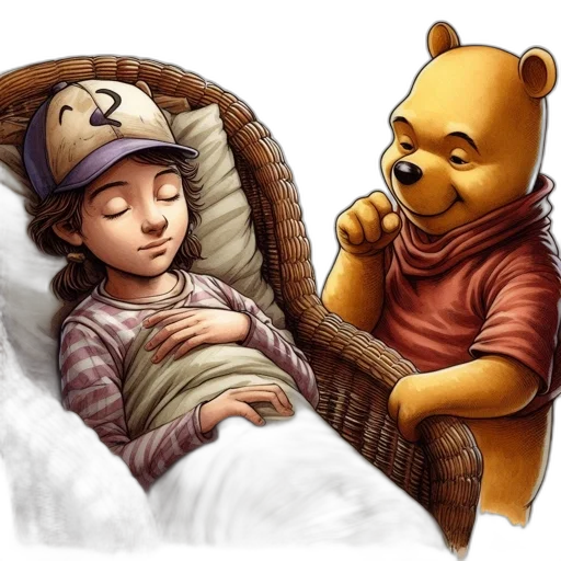concept art, photorealistic, comic book art, fantasy art, sleeping, young, girl, lies transparent PNG cut-out