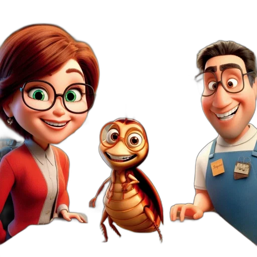 3d render, concept art, cartoon, comic book art, three, characters, cheerful, woman transparent PNG cut-out