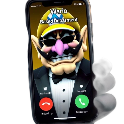 mask, concept art, 3d render, vaporwave, person, holds, smartphone, displaying transparent PNG cut-out