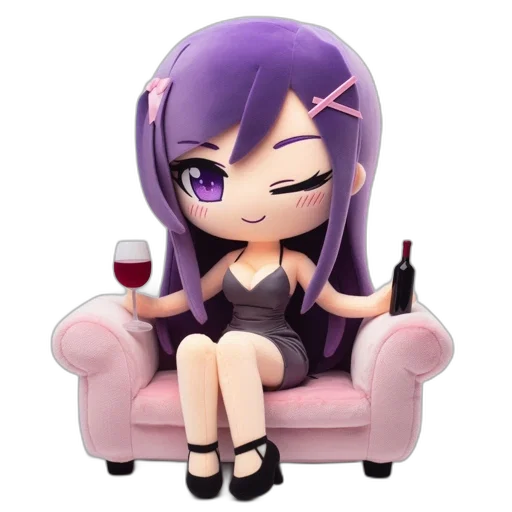 furniture, pixel art, anime, cartoon, 3d render, anime-style, figurine, woman transparent PNG cut-out