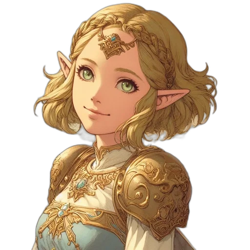 face, crown, staff, dress, fantasy art, concept art, pixel art, watercolor transparent PNG cut-out