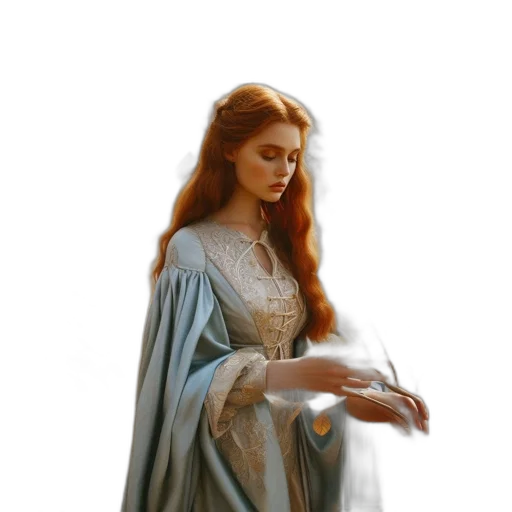 dress, crown, sword, jewelry, fantasy art, oil painting, photorealistic, concept art transparent PNG cut-out