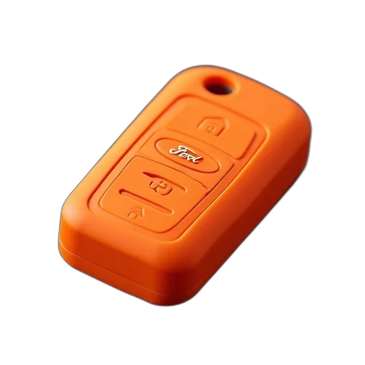 car, 3d render, orange, silicone transparent PNG cut-out
