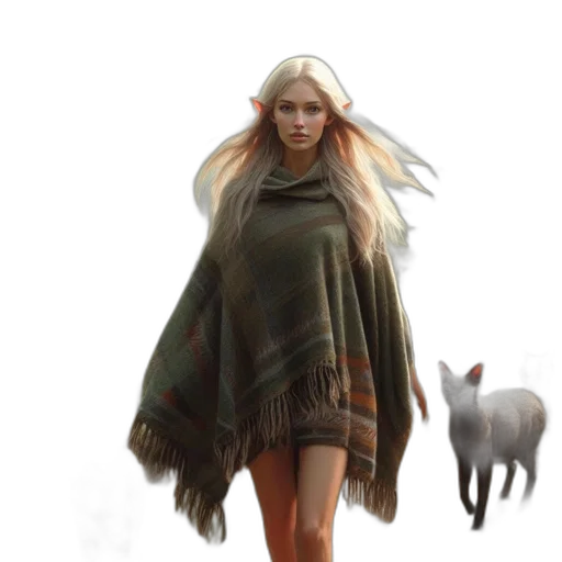 dress, creature, animal, fantasy art, concept art, photorealistic, pixel art, fog transparent PNG cut-out