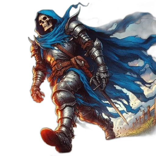 sword, weapon, concept art, fantasy art, comic book art, pixel art, blue, knightly transparent PNG cut-out