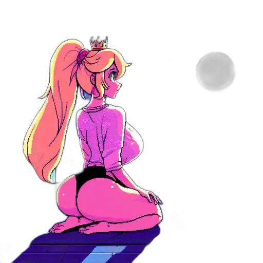 crown, dress, staff, robot, concept art, vaporwave, anime, watercolor transparent PNG cut-out