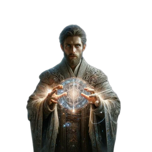 staff, jacket, sword, concept art, fantasy art, pixel art, photorealistic, inside transparent PNG cut-out