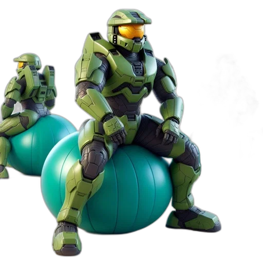 robot, concept art, 3d render, green, three, detailed, characters, orange transparent PNG cut-out