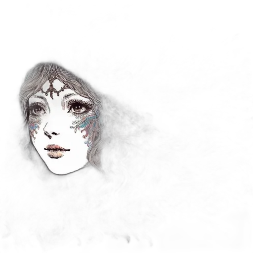 mask, face, creature, robot, fantasy art, concept art, photorealistic, watercolor transparent PNG cut-out
