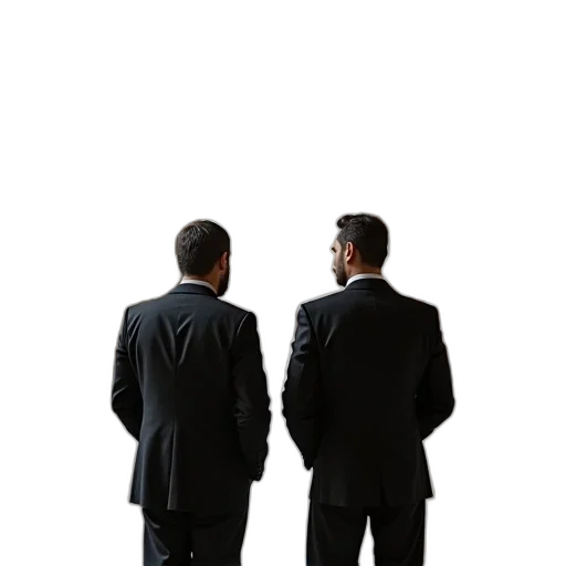 staff, jacket, furniture, face, concept art, two, men, museum transparent PNG cut-out