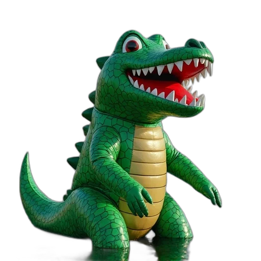 dragon, creature, animal, 3d render, concept art, photorealistic, inflatable, crocodile transparent PNG cut-out