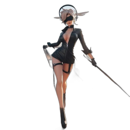 staff, weapon, robot, sword, concept art, 3d render, fantasy art, cyberpunk transparent PNG cut-out