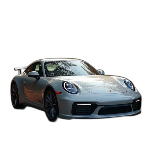 car, animal, weapon, 3d render, photorealistic, concept art, silver, parked transparent PNG cut-out