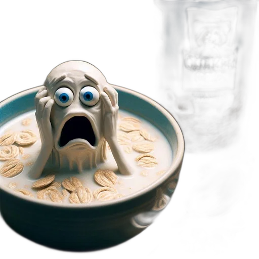 food, mask, creature, 3d render, concept art, photorealistic, amusing, scene transparent PNG cut-out