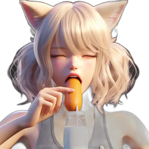 food, staff, creature, animal, 3d render, concept art, anime, photorealistic transparent PNG cut-out