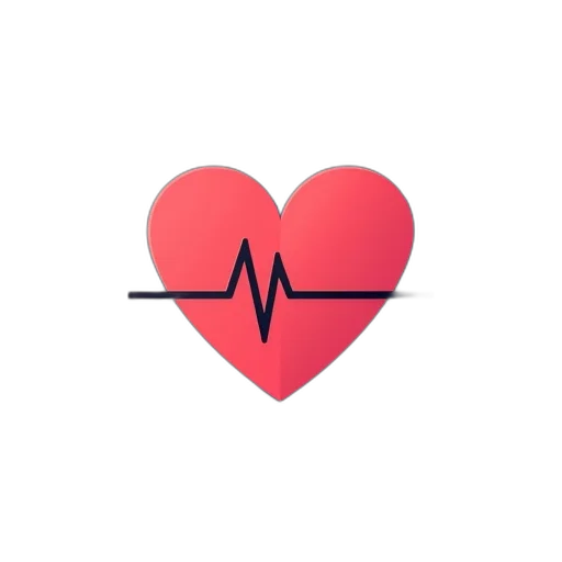 heartbeat, symbol, pulse, flat, icon transparent PNG cut-out