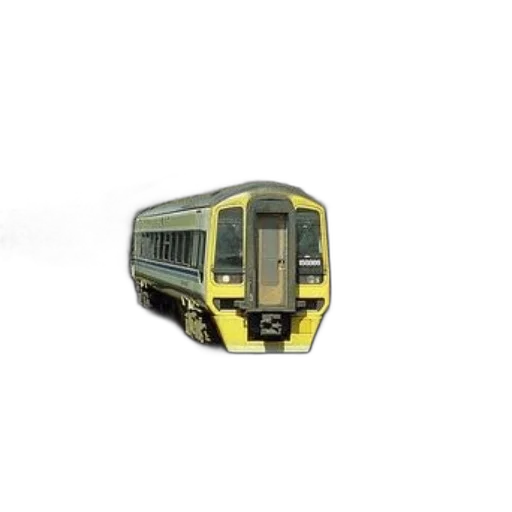 car, 3d render, yellow, train transparent PNG cut-out