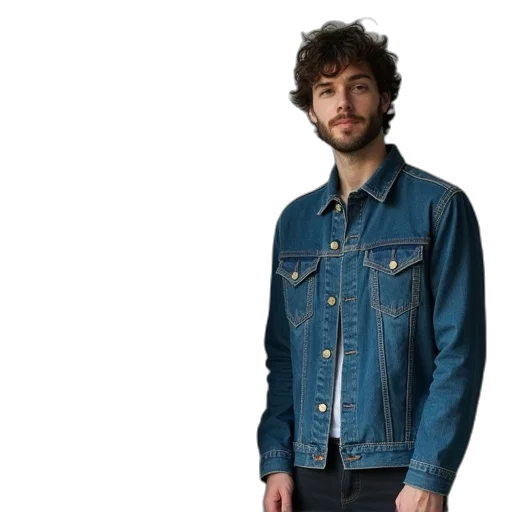 jacket, staff, blue, two transparent PNG cut-out