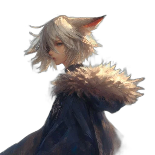 mask, staff, animal, creature, watercolor, concept art, fantasy art, oil painting transparent PNG cut-out