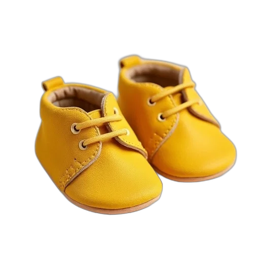 shoes, 3d render, golden, pair, baby, girl, mocc, infants transparent PNG cut-out