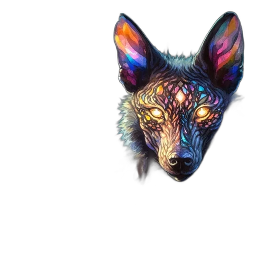 animal, mask, creature, jewelry, fantasy art, watercolor, concept art, pixel art transparent PNG cut-out