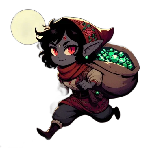staff, hat, fantasy art, pixel art, concept art, anime, red, dark transparent PNG cut-out