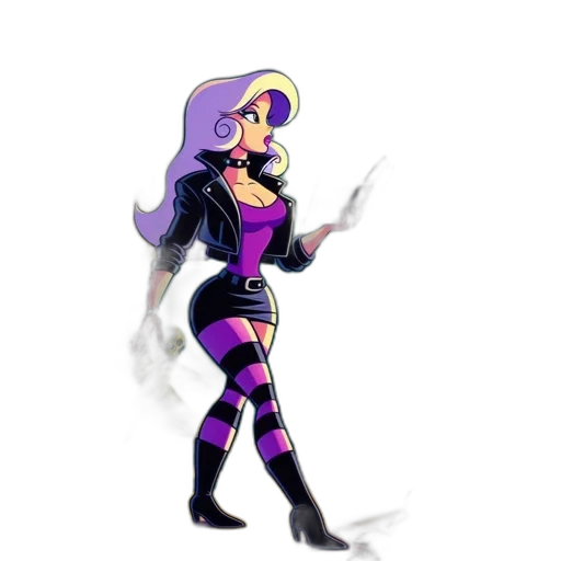 dress, cartoon, concept art, pixel art, comic book art, neon lights, outer space, dark transparent PNG cut-out