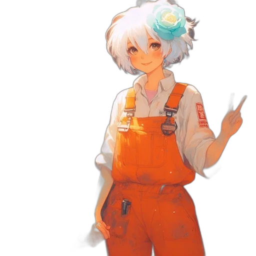 staff, jacket, weapon, robot, anime, concept art, watercolor, fantasy art transparent PNG cut-out