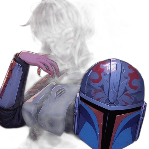 mask, weapon, jacket, robot, concept art, 3d render, photorealistic, fantasy art transparent PNG cut-out