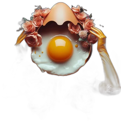 food, crown, jewelry, face, photorealistic, 3d render, concept art, individual transparent PNG cut-out