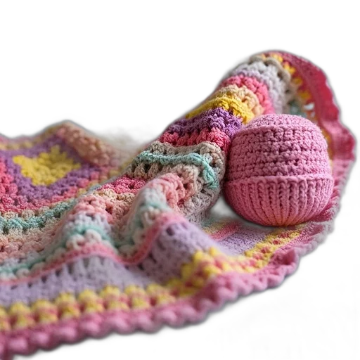 hat, shoes, pastel, colorful, knitted, blanket, mix, pink transparent PNG cut-out
