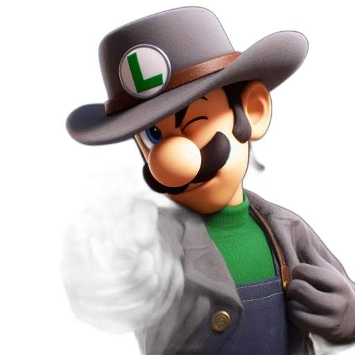 hat, mask, 3d render, concept art, photorealistic, green, animated, character transparent PNG cut-out