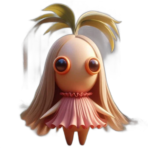 creature, animal, mask, hair, concept art, 3d render, fantasy art, pixel art transparent PNG cut-out